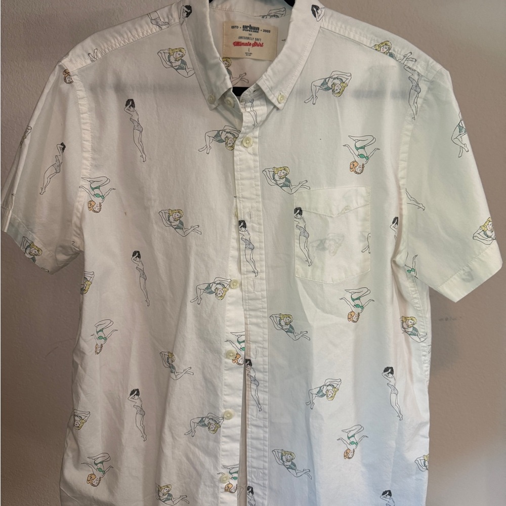 Urban Pipeline White Graphic Men's Shirt